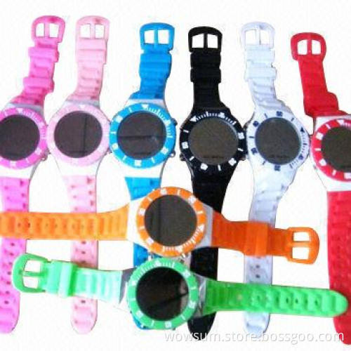 LED Watch with Touch Sensor, Eco-friendly Silicone Band with Plastic Case